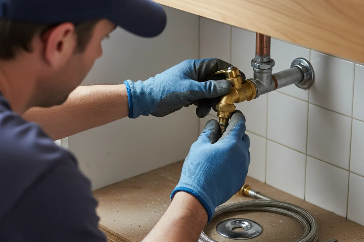 Shutoff valve and fitting work during Emergency Plumbing in Eltopia